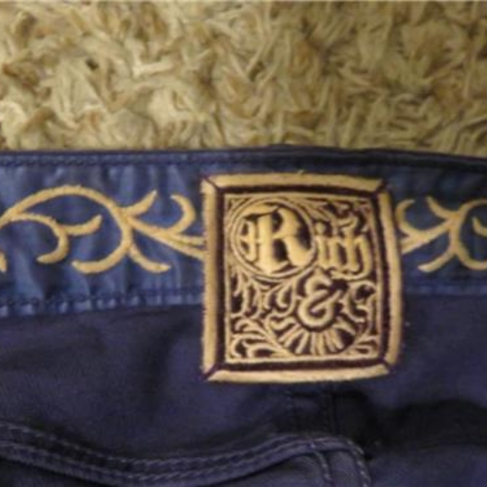 RICH & SKINNY PURPLE DENIM SKINNY LEG JEANS 28* - Picture 6 of 6